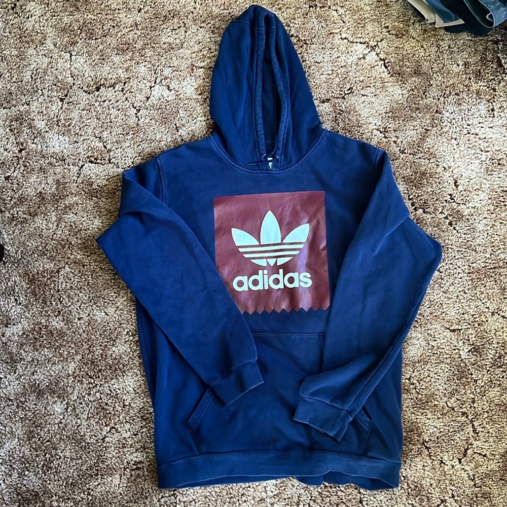 Adidas Blue hoodie. Mens size L